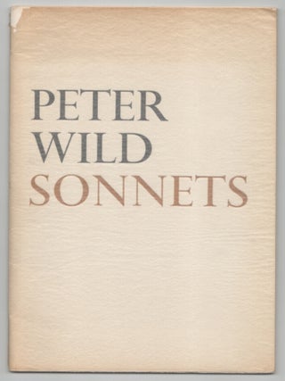 Item #208660 Sonnets. Peter WILD