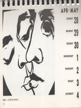 1968 Block Print Calendar by The Chicago Society of Artists, Inc.