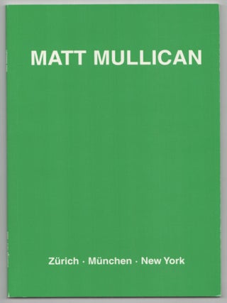 Item #208932 Matt Mullican: Drawings 1973-2000. Matt MULLICAN
