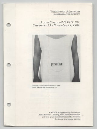 Item #208952 Lorna Simpson/ Matrix 107. Lorna SIMPSON, Andrea Miller-Keller