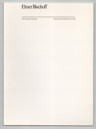 Item #210907 Elmer Bischoff. Elmer BISCHOFF, Linda L. Cathcart