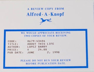 About This Life: Journeys On The Threshold of Memory (Signed First Edition)