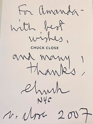 Chuck Close (Signed First Edition)