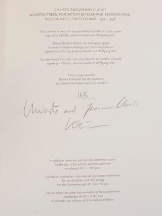 Wrapped Trees: Fondation Beyeler and Berower Park, Riehen, Basel, Switzerland, 1997-98 (Signed Limited Edition)