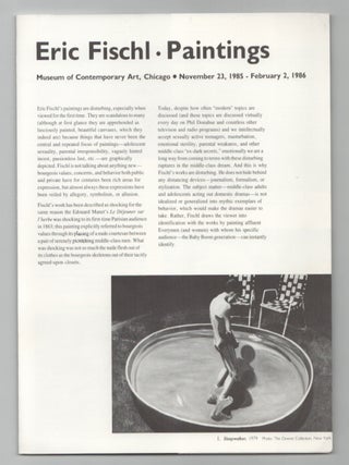 Item #211915 Eric Fischl: Paintings. Eric FISCHL, Lynne Warren