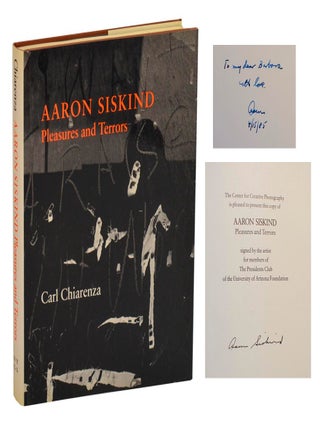 Item #213097 Pleasures and Terrors (Signed First Edition). Aaron SISKIND, Carl Chiarenza