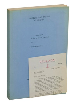 Item #214177 Chosen Days: A Book of Jewish Festivals (Uncorrected Proof). bellow, David...