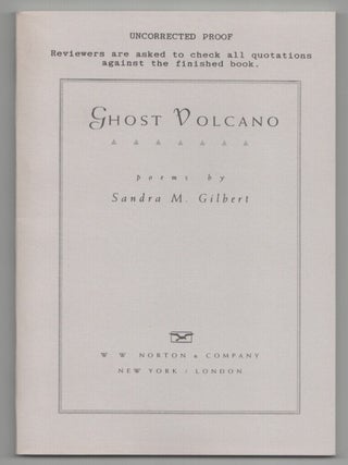 Item #214760 Ghost Volcano. Sandra GILBERT