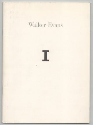 Item #214834 Walker Evans I. Walker EVANS