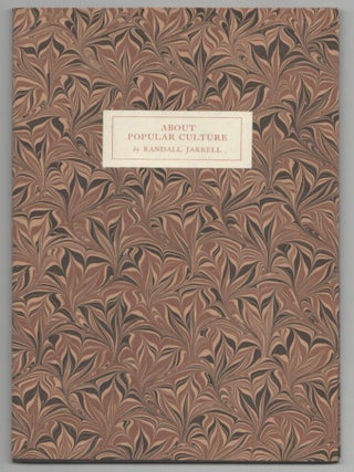 Item #214837 About Popular Culture. Randall JARRELL