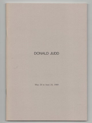 Item #215140 Donald Judd. Donald JUDD