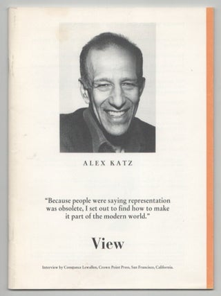 Item #215182 Alex Katz: View Vol. VII, No. 5, Fall 1991. Alex KATZ, Constance Lewallen