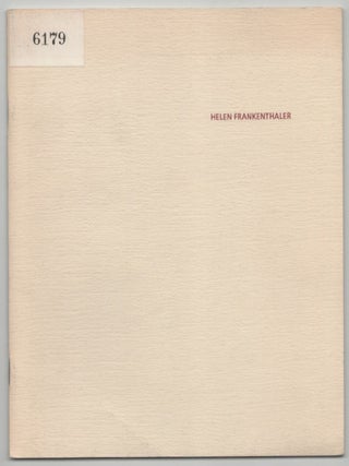 Item #216320 Helen Frankenthaler: Recent Paintings. Helen FRANKENTHALER