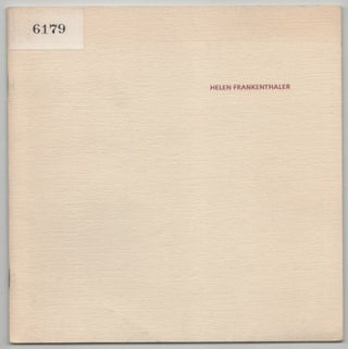 Item #216320 Helen Frankenthaler: Recent Paintings. Helen FRANKENTHALER