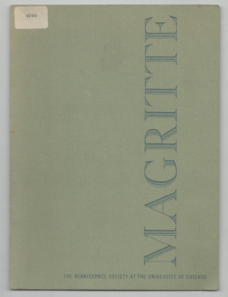 Item #216323 Rene Magritte. Rene MAGRITTE.