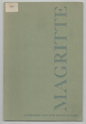 Item #216323 Rene Magritte. Rene MAGRITTE